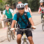 Giang is the longest-serving biking leader on our team in Vietnam. He joined us straight from University in Hanoi in 2002 dreaming of travel, with a vision to do things differently. He loves the outdoors and also enjoys discussing philosophy with clients. His professional approach to guiding combined with his strength and intelligence has made him very popular with clients. Giang is the longest-serving biking leader on our team in Vietnam. He joined us straight from University in Hanoi in 2002 dreaming of travel, with a vision to do things differently. He loves the outdoors and also enjoys discussing philosophy with clients. His professional approach to guiding combined with his strength and intelligence has made him very popular with clients.